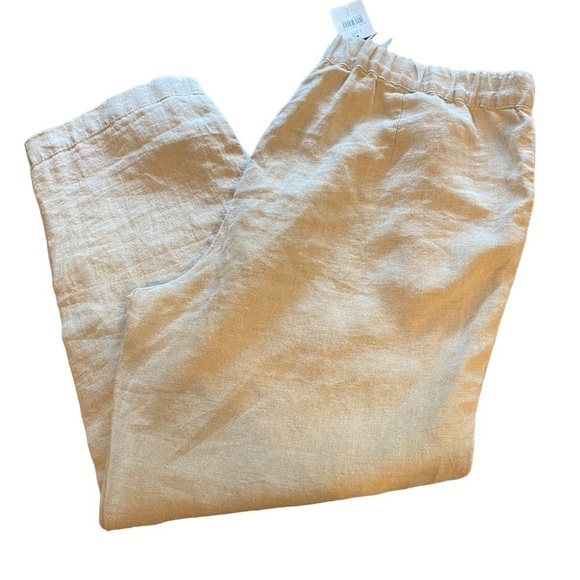 J.Jill Love Linen Flax Relaxed Fit Ankle Pants Women's Large Petite NWT - Picture 2 of 13
